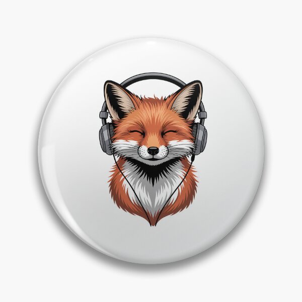Item preview, Fox Wearing Headphones Animal Lover designed and sold by KD Merch.