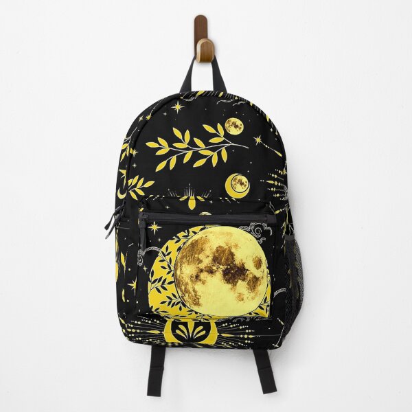 Item preview, mystical gold  moon botanical celestial pattern  designed and sold by FahdSpaceArt.
