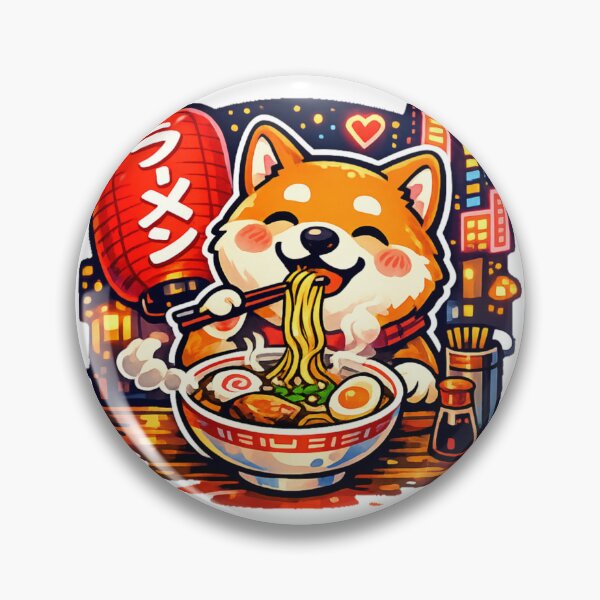 Item preview, Midnight Ramen Shiba Inu - Cute Japanese Night Stall Dog Sticker | Kawaii Japan Aesthetic designed and sold by kawaii animal store (in Japan).