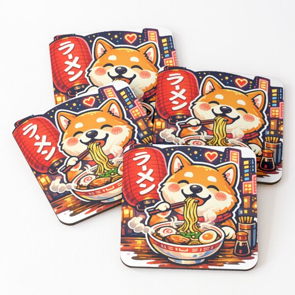 Item preview, Midnight Ramen Shiba Inu - Cute Japanese Night Stall Dog Sticker | Kawaii Japan Aesthetic designed and sold by kawaii animal store (in Japan).