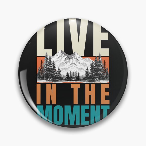 Item preview, Live In The Moment Retro Typography | Positive Mindset Inspirational Design designed and sold by LUMA HOUSE.