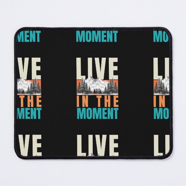 Item preview, Live In The Moment Retro Typography | Positive Mindset Inspirational Design designed and sold by LUMA HOUSE.