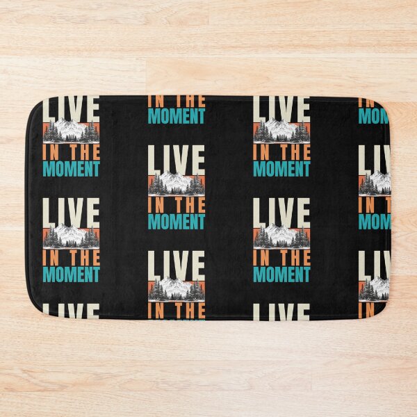 Item preview, Live In The Moment Retro Typography | Positive Mindset Inspirational Design designed and sold by LUMA HOUSE.