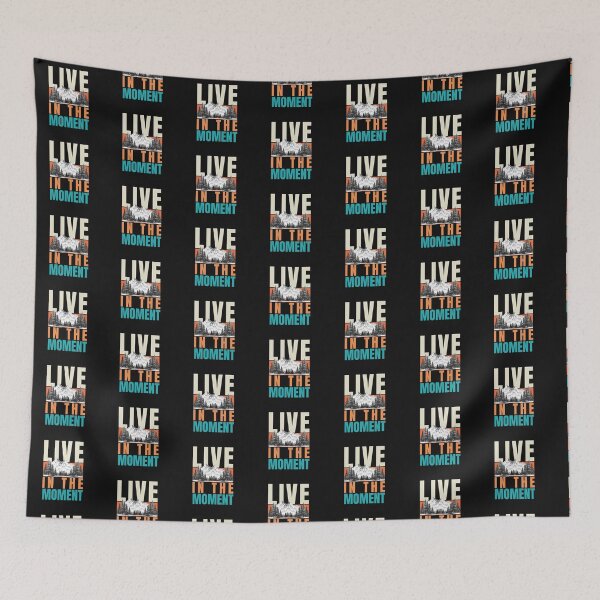 Item preview, Live In The Moment Retro Typography | Positive Mindset Inspirational Design designed and sold by LUMA HOUSE.