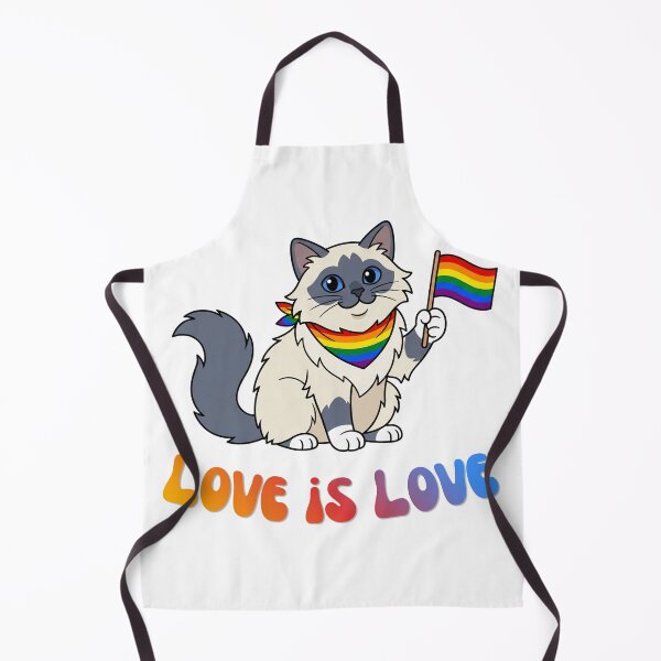 Item preview, Love is Love Rainbow Bandana Cat designed and sold by Snowy Studio Designs.