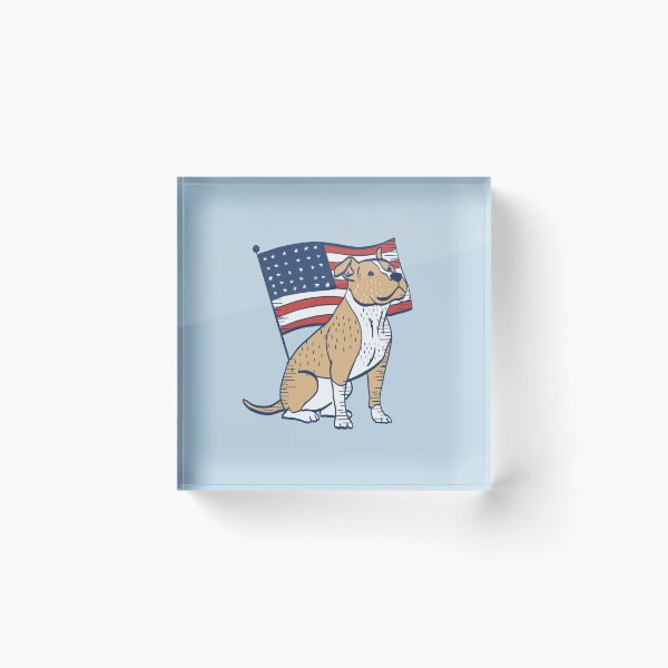 Item preview, American Pitbull with a Flag designed and sold by IvysCreativityHouse.