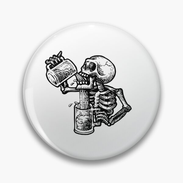 Item preview,  skull Drunk Meme Cartoon Gift,  skull Drunk Stickers & Magnets designed and sold by Marin ★★★★★.