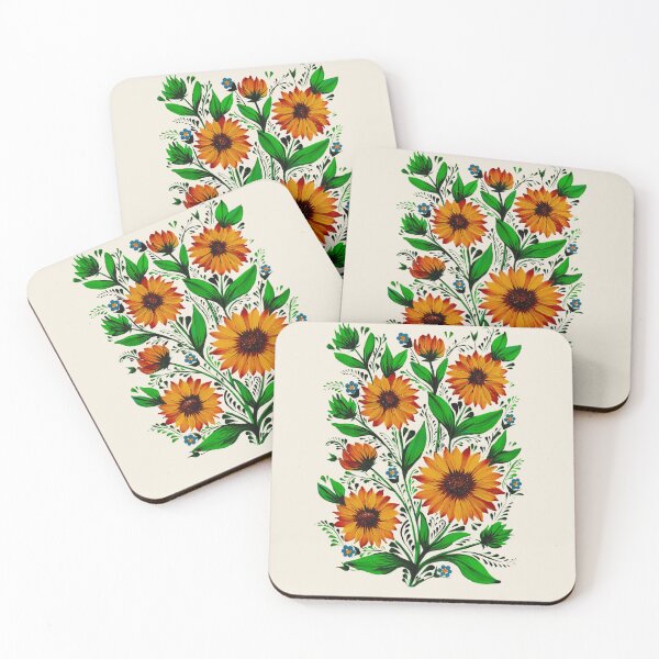 Item preview, Sunflowers on ivory designed and sold by Zenclover.