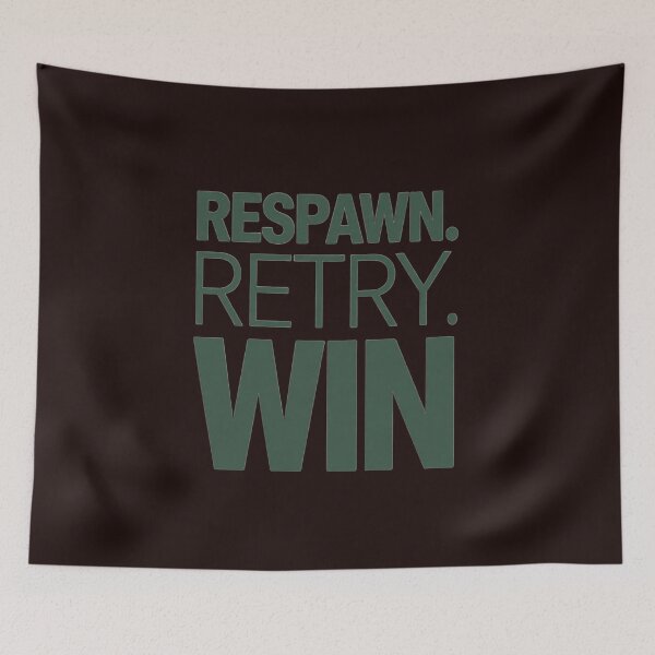 Item preview, Respawn Retry Win Gaming Motivation designed and sold by aminomen.