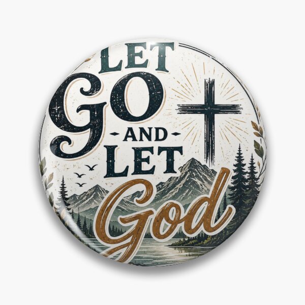 Item preview, Let Go And Let God Christian Faith Inspirational Sticker designed and sold by Omanut Studio — By Ashwin..