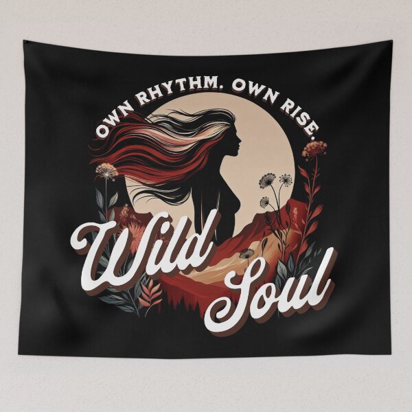 Item preview, Wild Soul | Boho Woman Silhouette Art | Free Spirit Feminine Design | Empowered Woman Illustration | Nature Goddess Aesthetic designed and sold by Fernhaven.
