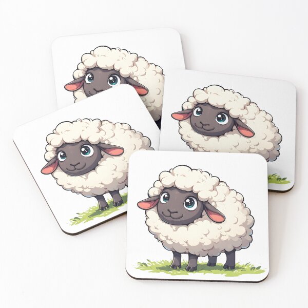 Item preview, Cute Fluffy Sheep – Adorable Farm Animal Cartoon Illustration designed and sold by Karolina’s Cozy Creations.
