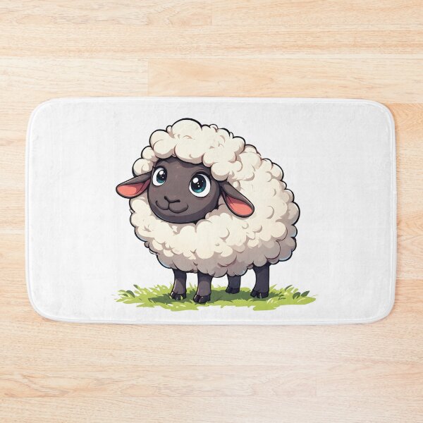 Item preview, Cute Fluffy Sheep – Adorable Farm Animal Cartoon Illustration designed and sold by Karolina’s Cozy Creations.