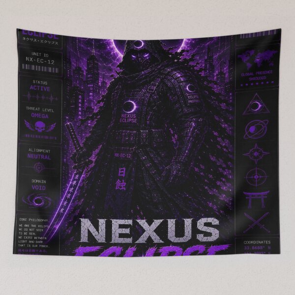 Item preview, Nexus Eclipse (Series 9) - Cyberpunk Interstellar Shrouded Warrior Art designed and sold by RiteshCenter.