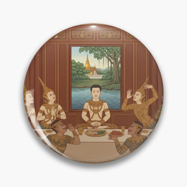Item preview, The Thai Last Supper - Traditional Asian Art Reimagined designed and sold by SIAM MERMAID.