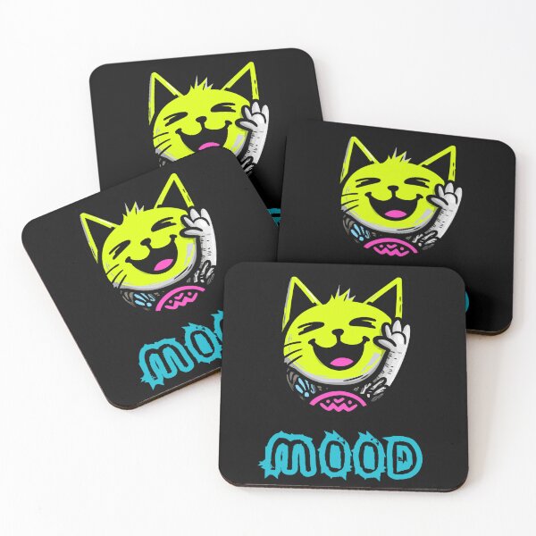 Item preview, Neon Mood Cat Funny Cartoon Design designed and sold by InkmotiveStudio.