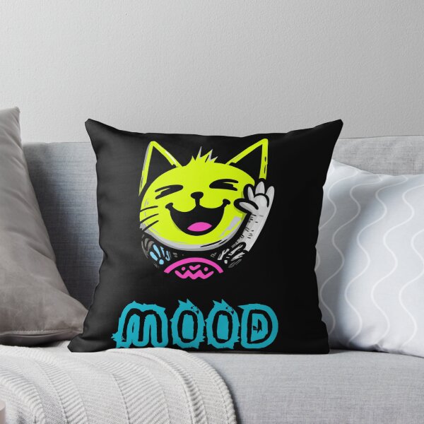 Item preview, Neon Mood Cat Funny Cartoon Design designed and sold by InkmotiveStudio.