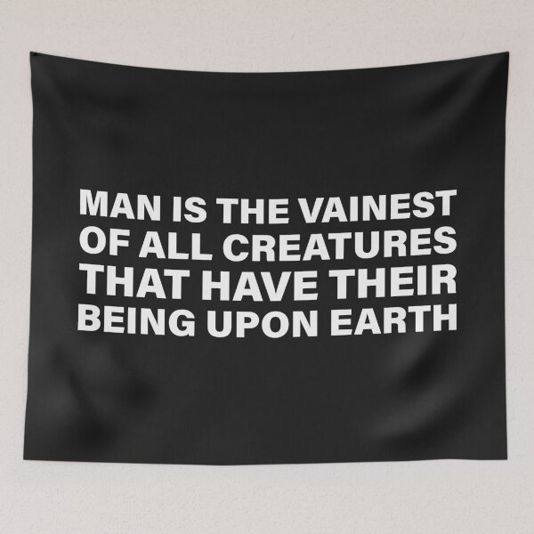 Item preview,  Man Is the Vainest of All Creatures — The Odyssey Quote (Black Version) designed and sold by LiteraryRelics.