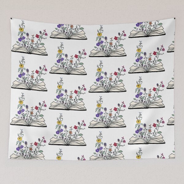 Item preview, flowers growing from book designed and sold by Galaxydiamond.