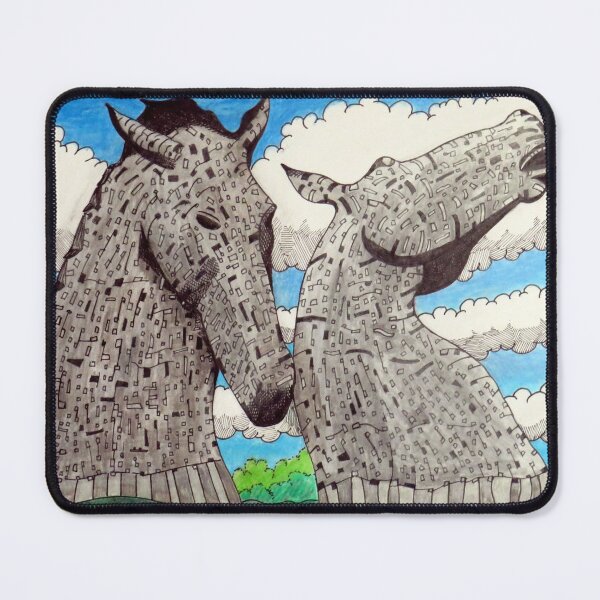 Item preview, 1108 - THE KELPIES OF FALKIRK - DAVE EDWARDS - MIXED MEDIA - 2026 designed and sold by BLYTHART.