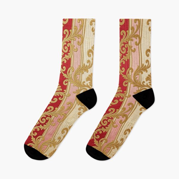 Item preview, Oat, Pink & Red Striped Gold Baroque designed and sold by DesignsByPrnces.