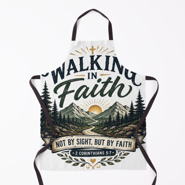 Item preview, Walking In Faith Christian Bible Verse Sticker designed and sold by Omanut Studio — By Ashwin..