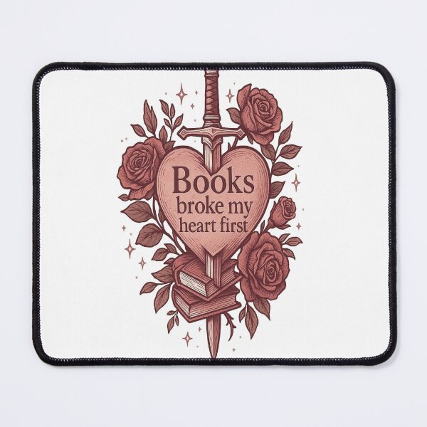 Item preview, Books Broke My Heart First | Romantasy Heart & Sword Design designed and sold by BookedAndDesign.