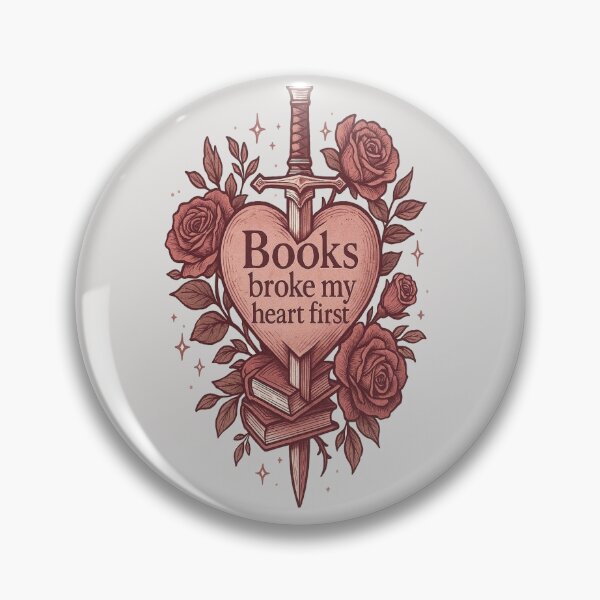 Item preview, Books Broke My Heart First | Romantasy Heart & Sword Design designed and sold by BookedAndDesign.