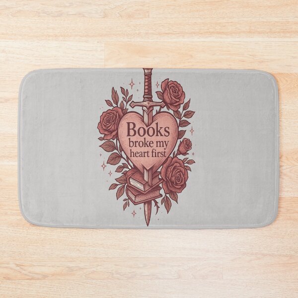 Item preview, Books Broke My Heart First | Romantasy Heart & Sword Design designed and sold by BookedAndDesign.
