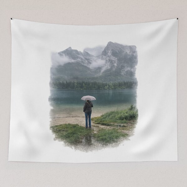Item preview, Umbrella in the rain designed and sold by Hookesmode.