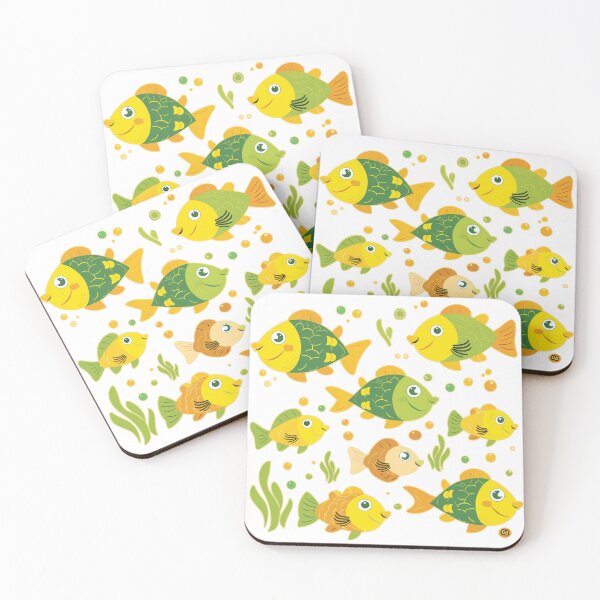 Item preview, Cute Cartoon Fish Sticker Sheet Colorful Nautical Aquarium Kids Pack Poster designed and sold by DesignArtist.ia.