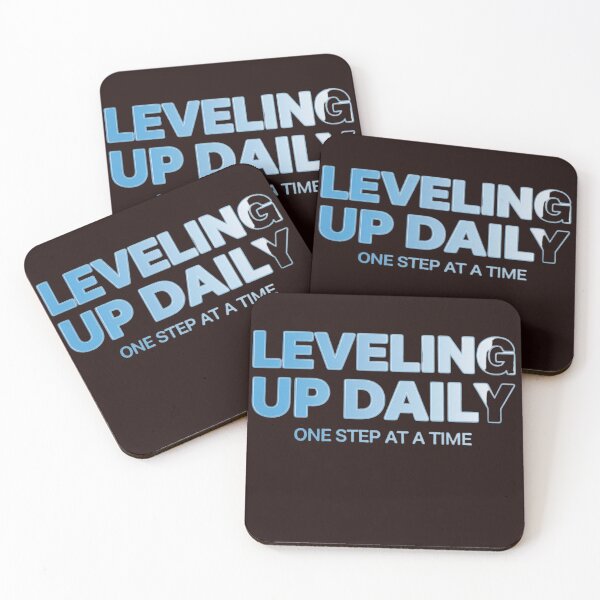 Item preview, LEVELING UP DAILY ONE STEP AT A TIME designed and sold by aminomen.