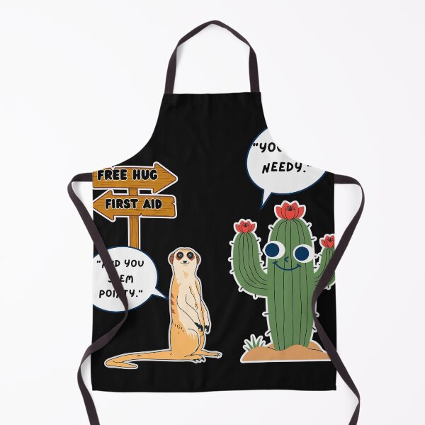 Item preview, Funny Cactus Meerkat Free Hug First Aid Pun designed and sold by SoftAuraStudi0.