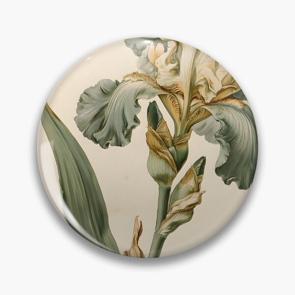 Item preview, Antique Bearded Iris Nature Study designed and sold by HortusPress.