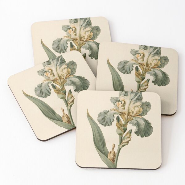 Item preview, Antique Bearded Iris Nature Study designed and sold by HortusPress.