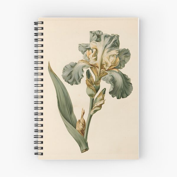 Item preview, Antique Bearded Iris Nature Study designed and sold by HortusPress.