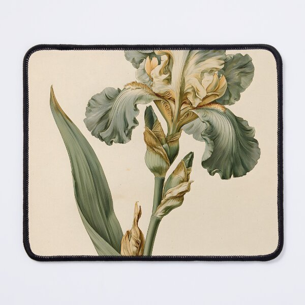 Item preview, Antique Bearded Iris Nature Study designed and sold by HortusPress.