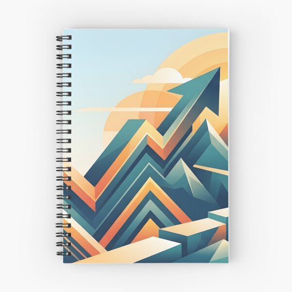 Item preview, Geometric Mountain Growth Arrow | Success, Progress & Ambition Abstract Art designed and sold by MCV-Designs.
