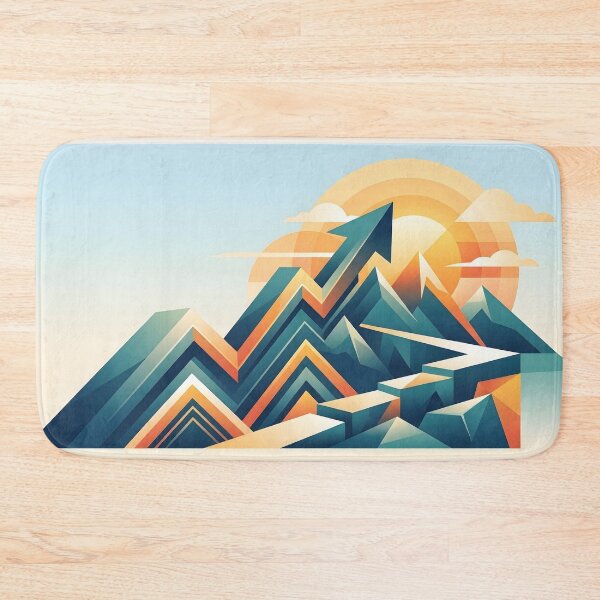 Item preview, Geometric Mountain Growth Arrow | Success, Progress & Ambition Abstract Art designed and sold by MCV-Designs.