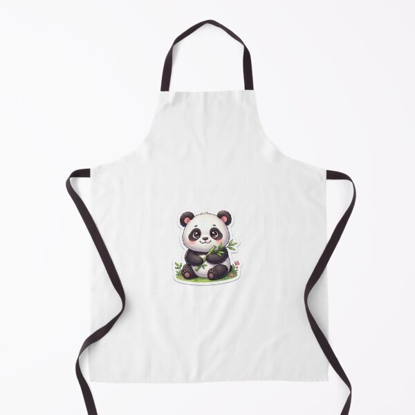 Item preview, Cute Panda Chibi Eating Bamboo Illustration designed and sold by imamjt.