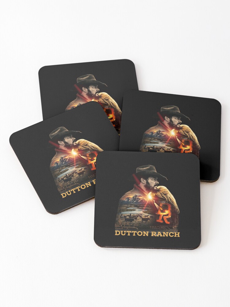 Thumbnail 1 of 5, Coasters (Set of 4), Dutton Ranch designed and sold by robhoffman2003.