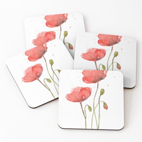 Item preview, Wild poppies designed and sold by CalmaWatercolor.