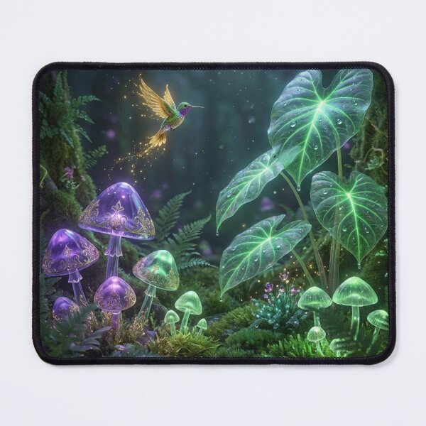 Item preview, Bioluminescent Fairycore Forest Glowing Mushroom Art designed and sold by Gifter-ly.