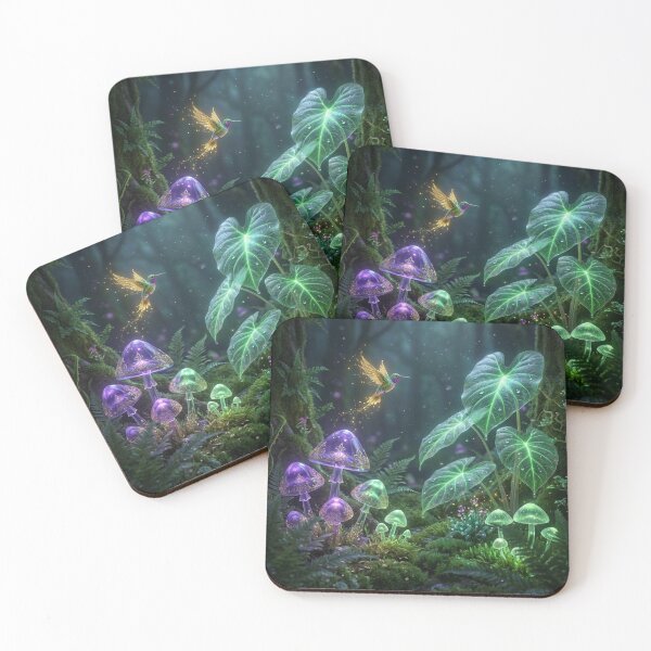 Item preview, Bioluminescent Fairycore Forest Glowing Mushroom Art designed and sold by Gifter-ly.