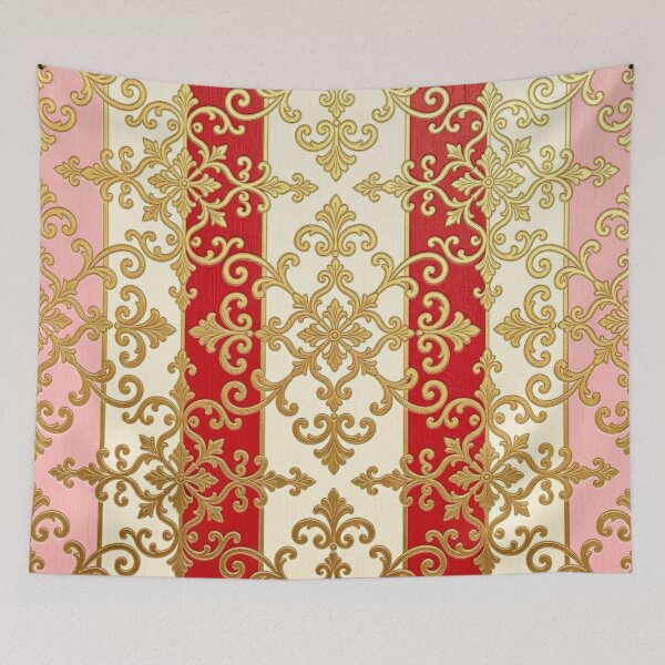 Item preview, Pink, Oat & Red Striped Gold Baroque designed and sold by DesignsByPrnces.
