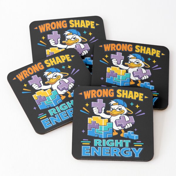 Item preview, Wrong Shape Right Energy Funny Duck Design designed and sold by TeeTimeTreasure.