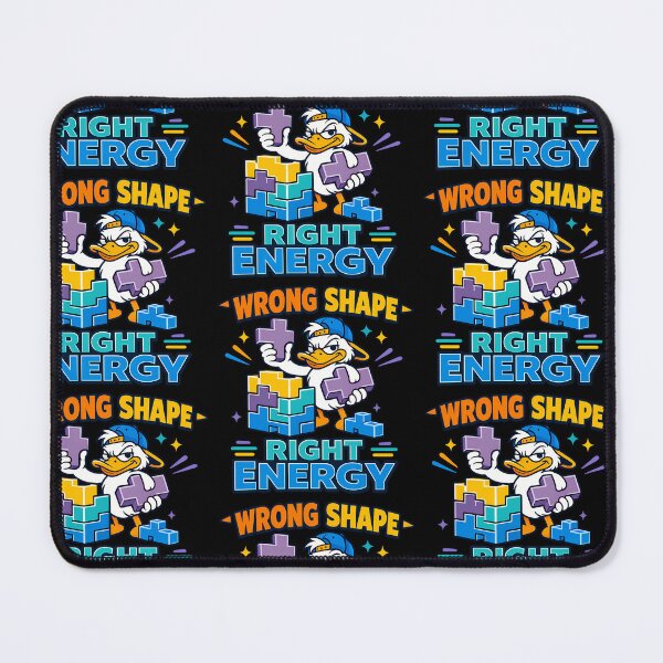 Item preview, Wrong Shape Right Energy Funny Duck Design designed and sold by TeeTimeTreasure.