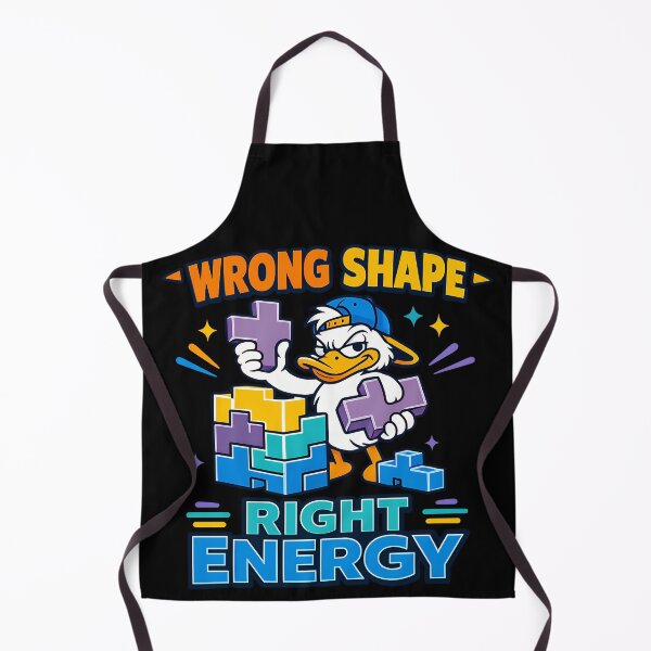 Item preview, Wrong Shape Right Energy Funny Duck Design designed and sold by TeeTimeTreasure.
