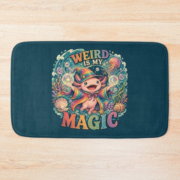Item preview, Weird Is My Magic Rainbow Wizard Axolotl designed and sold by StillWildink.