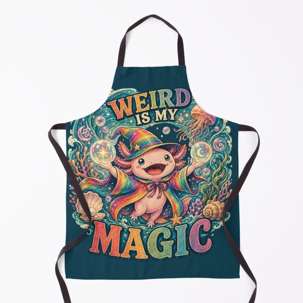 Item preview, Weird Is My Magic Rainbow Wizard Axolotl designed and sold by StillWildink.